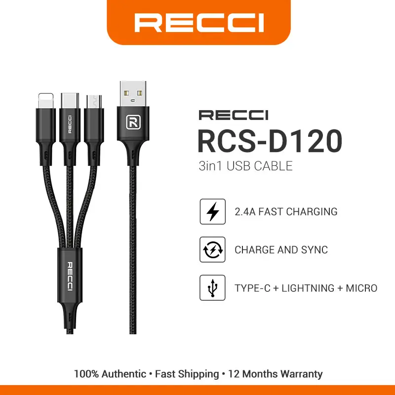 RECCI CABLE /RCS- D120  3*1 (BLACK)